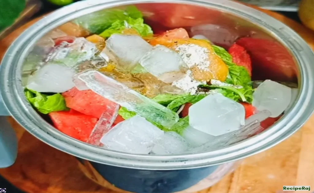 Watermelon Mint Juice (Cutting Watermelon and Mint)