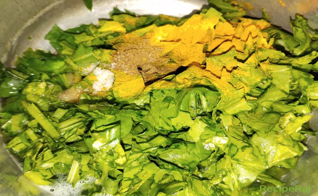 Cutting Palak