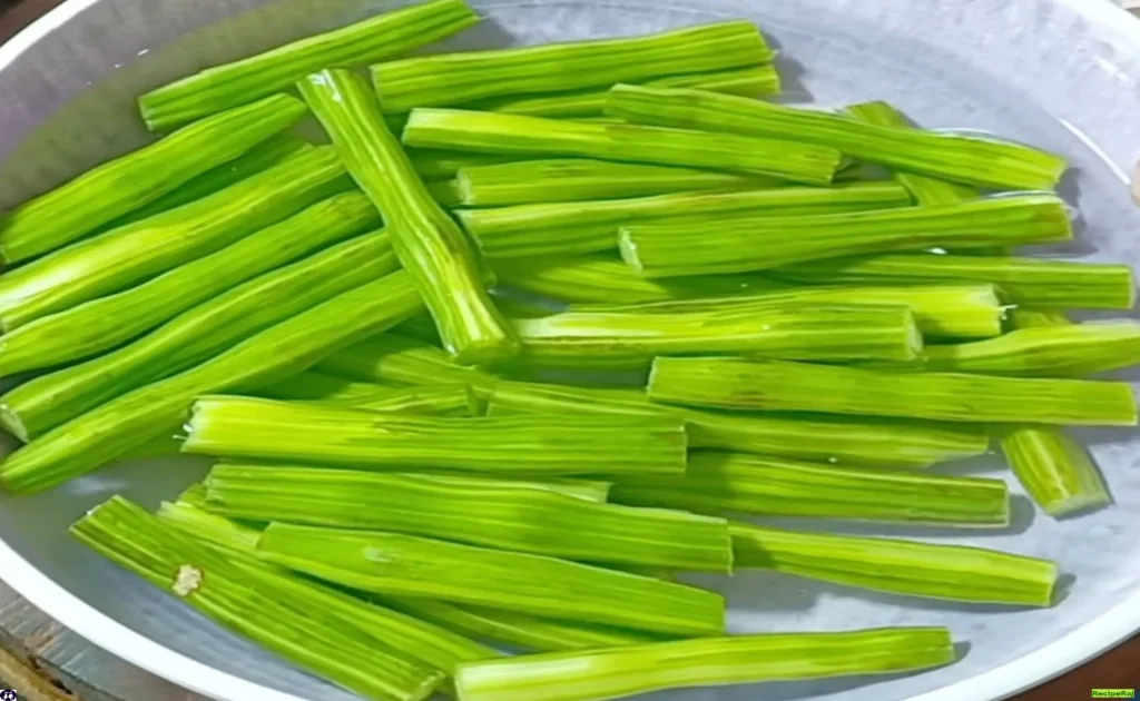 Drumstick Potato Curry (Cutting Drumstick)