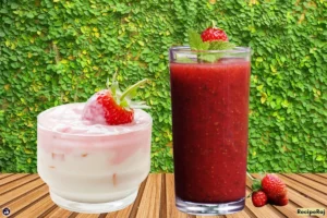 Strawberry Smoothie & Strawberry Shreekhand
