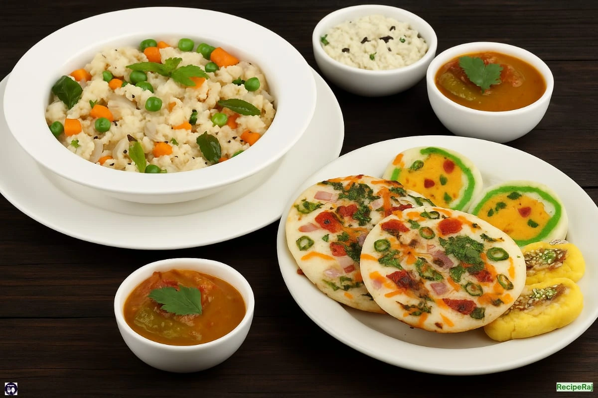 Instant Uttapam and Veggies Upma