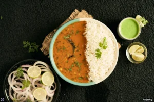 Lahsuni Dal Palak and Jira Rice