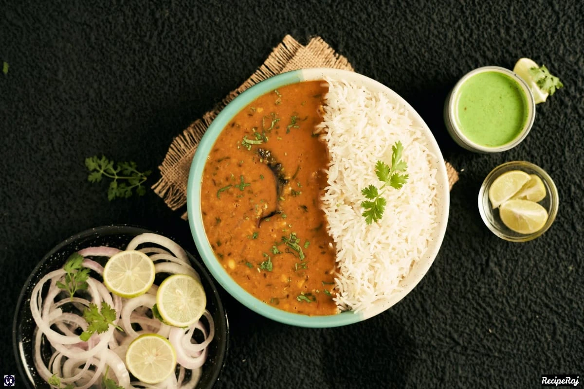 Lahsuni Dal Palak and Jira Rice